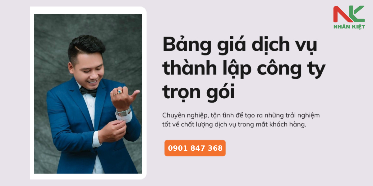 Bảng giá thành lập công ty